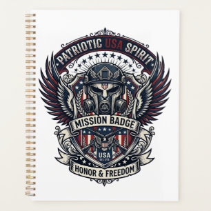Patriotic Guardian Mask Freedom Military Inspired Planner