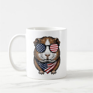 Patriotic Guinea Pig Vintage Engraving Coffee Mug