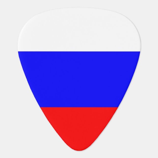 Patriotic guitar pick with Flag of Russia (Front)