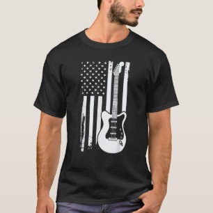 Patriotic Guitarist 4th Of July American Flag Gu T-Shirt