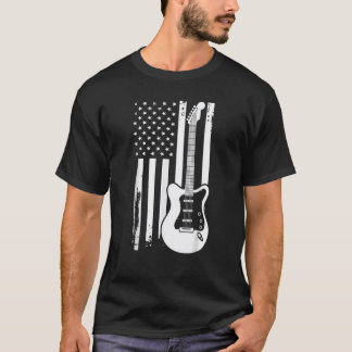 Patriotic Guitarist 4th Of July American Flag Gu T-Shirt