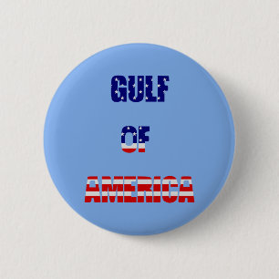 patriotic gulf of america flag red white blue 6 cm round badge