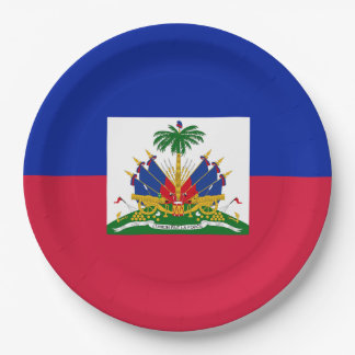 Patriotic Haiti Flag Paper Plate