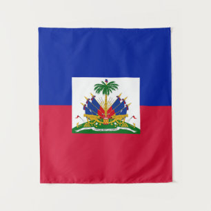Patriotic Haiti Flag Wall Tapestry