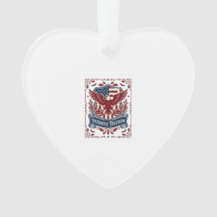 Patriotic Halloween Vector Graphic Tee Ornament