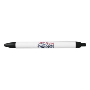 Patriotic Happy President's Day Design Gifts Class Black Ink Pen