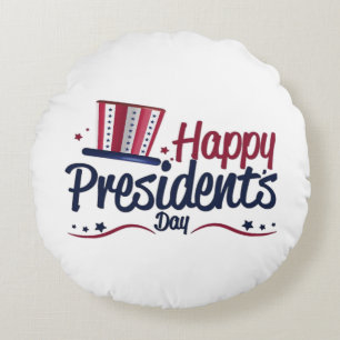 Patriotic Happy President's Day Design Gifts Class Round Cushion
