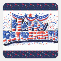 Patriotic Happy Retirement Celebration Design