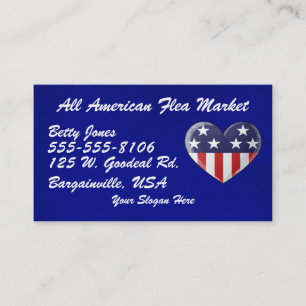 Patriotic Heart Business Cards