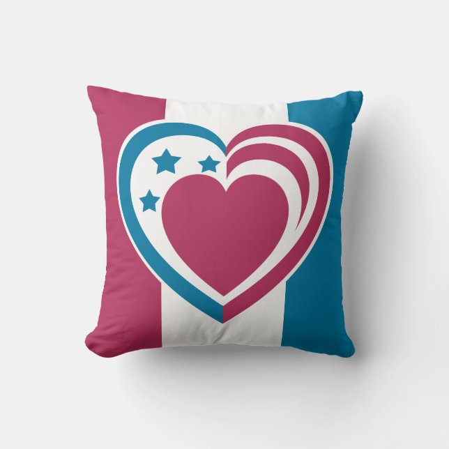 Patriotic Heart Cushion (Front)