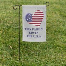 Patriotic Heart Flag, Red White Blue