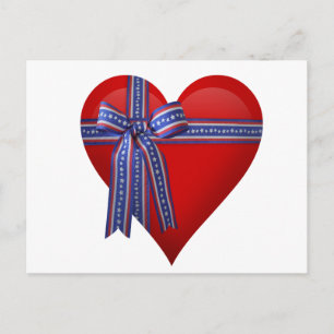 Patriotic Heart graphic Postcard