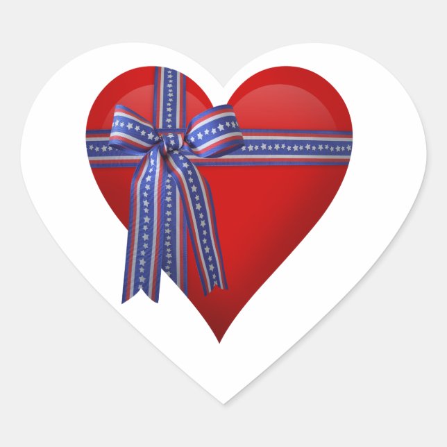 Patriotic Heart graphic Sticker (Front)
