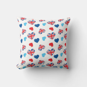 Patriotic Heart Motifs Cushion