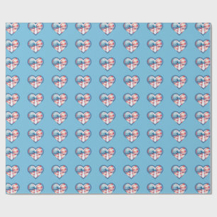 Patriotic Heart Wrapping Paper