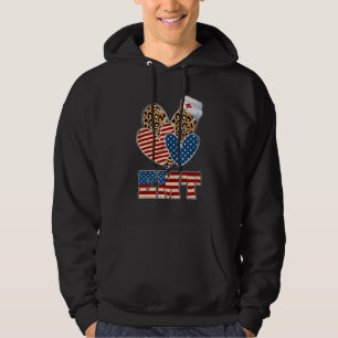 Patriotic Hearts American Emt Usa Flag Nursing 4th Hoodie
