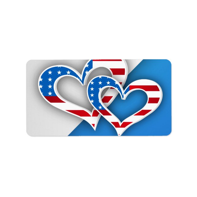 Patriotic Hearts Label (Front)