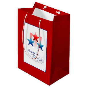 Patriotic Hero Wall of Glory, Thank You Military Medium Gift Bag