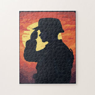 Patriotic Hidden Picture Mosaic Activity Game for Jigsaw Puzzle