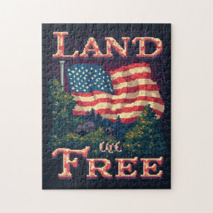 Patriotic Hidden Picture Mosaic Activity Game for Jigsaw Puzzle