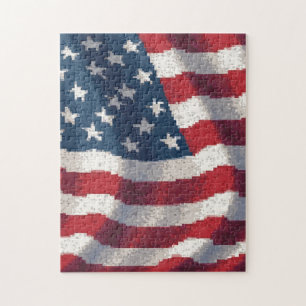 Patriotic Hidden Picture Mosaic Activity Game for Jigsaw Puzzle