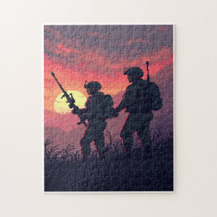 Patriotic Hidden Picture Mosaic Activity Game for Jigsaw Puzzle