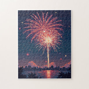 Patriotic Hidden Picture Mosaic Activity Game for Jigsaw Puzzle