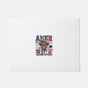 Patriotic Highland Cow America 4th of July Shirt_1 Doormat