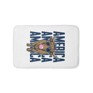 Patriotic Highland Cow America Vintage T-Shirt Des Bath Mat