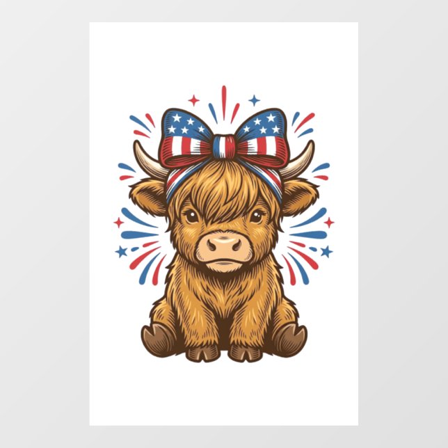 Patriotic Highland Cow Bow Vector Design (2)_1 (Sheet)