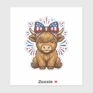 Patriotic Highland Cow Bow Vector Design (2)_1