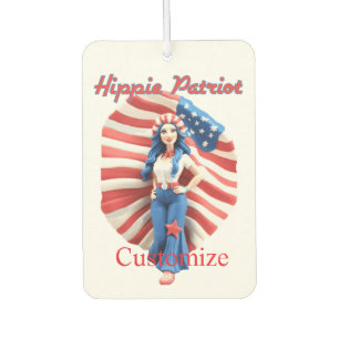 Patriotic Hippie Girl Thunder_Cove Car Air Freshener