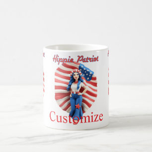 Patriotic Hippie Girl Thunder_Cove Coffee Mug