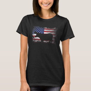Patriotic Hippo American Flag Cool Wild Animals T-Shirt