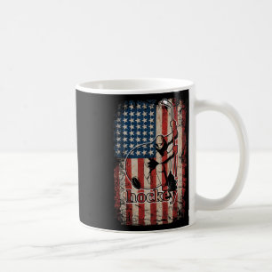 Patriotic Hockey Flag Usa American For Hockey Play Coffee Mug