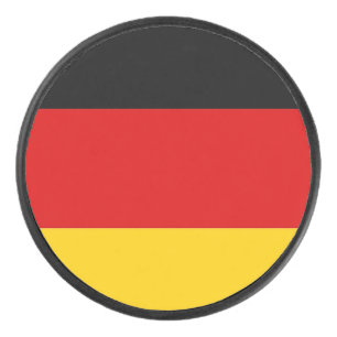 Patriotic hockey puck with flag of Germany
