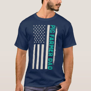 Patriotic Hog Farming Farm Agriculture Pig Farmer T-Shirt