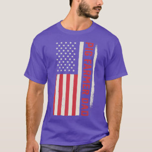 Patriotic Hog Farming Farm Agriculture Pig Farmer T-Shirt