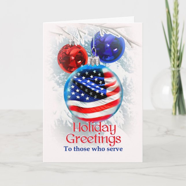 Patriotic Holiday Greetings to Serviceman (Front)