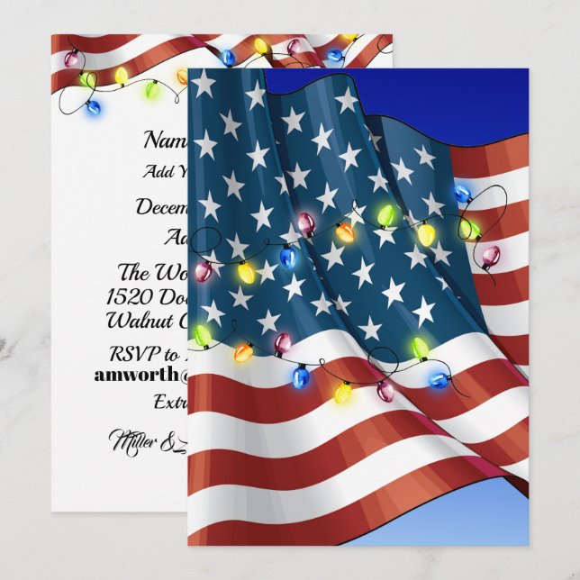 Patriotic Holiday Invitation (Front/Back)