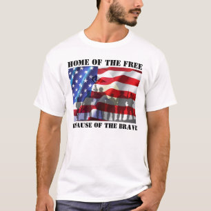 Patriotic Home Of The Free Because Of The Brave T-Shirt