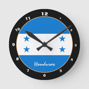 Patriotic Honduras Flag, Honduras Home / design Round Clock
