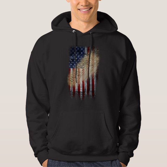 Patriotic Hoodie We The People American Flag (Front)