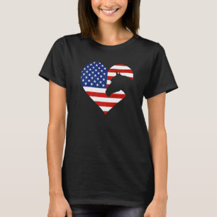 Patriotic Horse 4th Of July Cool Heart American F T-Shirt