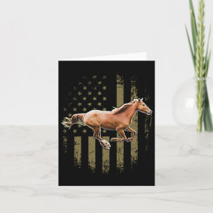 Patriotic Horse American Flag Horseback Riding Gif Card