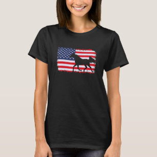 Patriotic Horse American Flag Horseback Riding T-Shirt