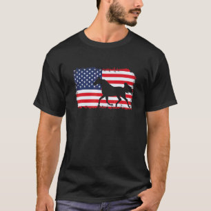 Patriotic Horse American Flag Horseback Riding T-Shirt