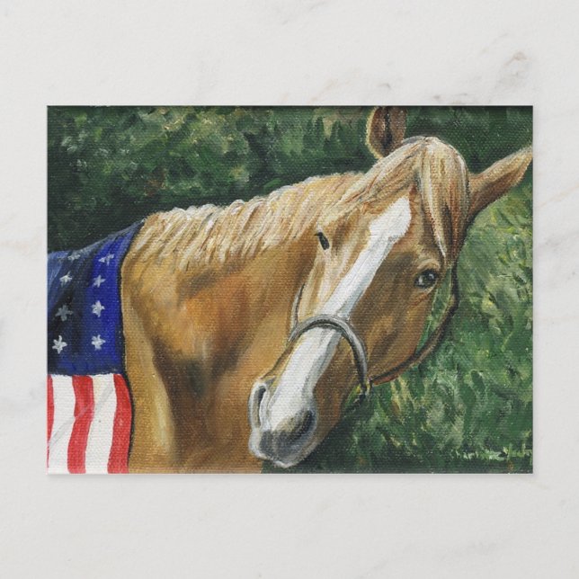 "Patriotic Horse" Art Reproduction Postcards (Front)