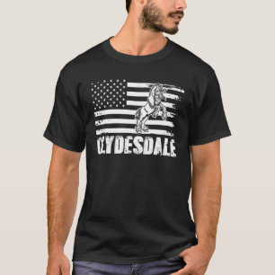Patriotic Horse Equestrian Clydesdale US American T-Shirt