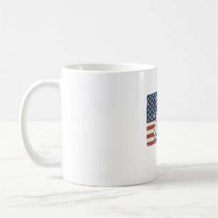 Patriotic Horse Flag Vintage Vector T-Shirt Design Coffee Mug